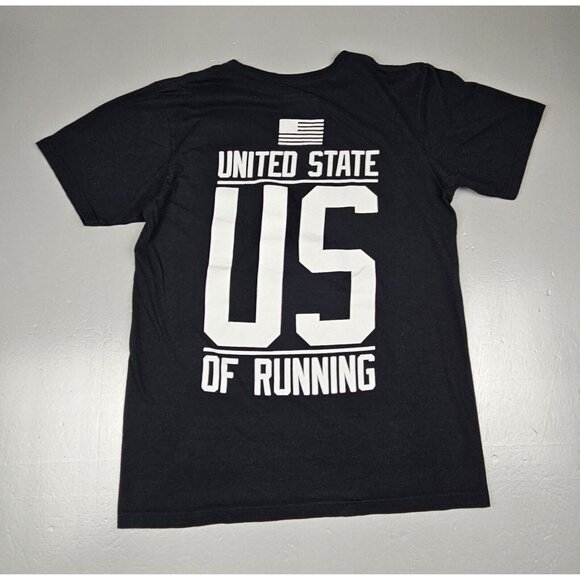 ADIDAS USA United State Of Running T-Shirt Mens Medium. The Go-To‎ Tee Black. - Picture 1 of 7